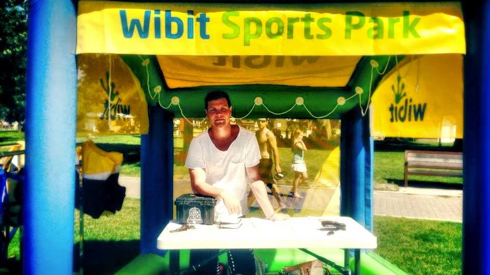 about-wbit-1 Staff manning the desk at the Wibit sports park
